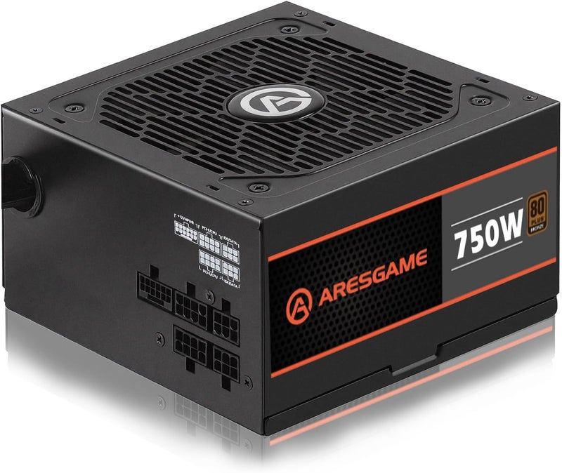 ARESGAME 750W Power Supply, 80 Plus Bronze Certified, Semi Modular ATX PSU - Image 1